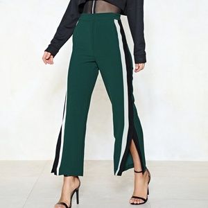 Green high waist pants